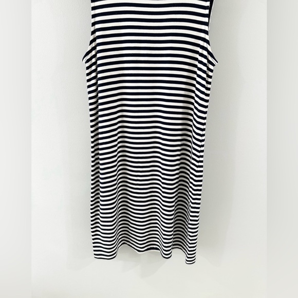 Saint Tropez West Navy & White Stripe Knit Tank Dress Size Small - Picture 3 of 5